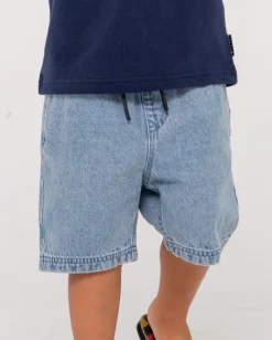 Discount Manila Folder Denim Elastic Short Runts Kids Bottoms