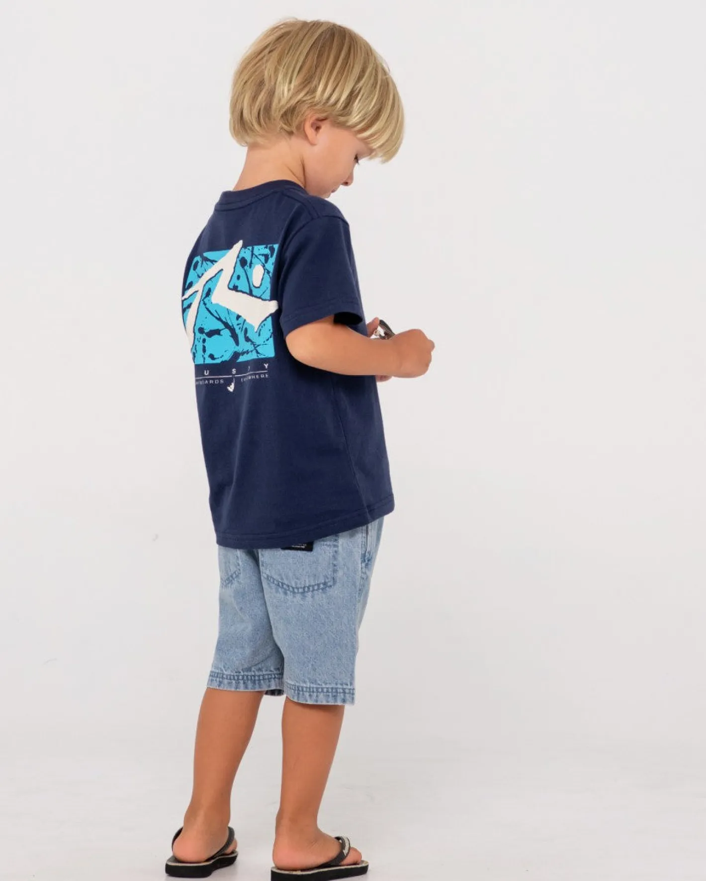 Discount Manila Folder Denim Elastic Short Runts Kids Bottoms