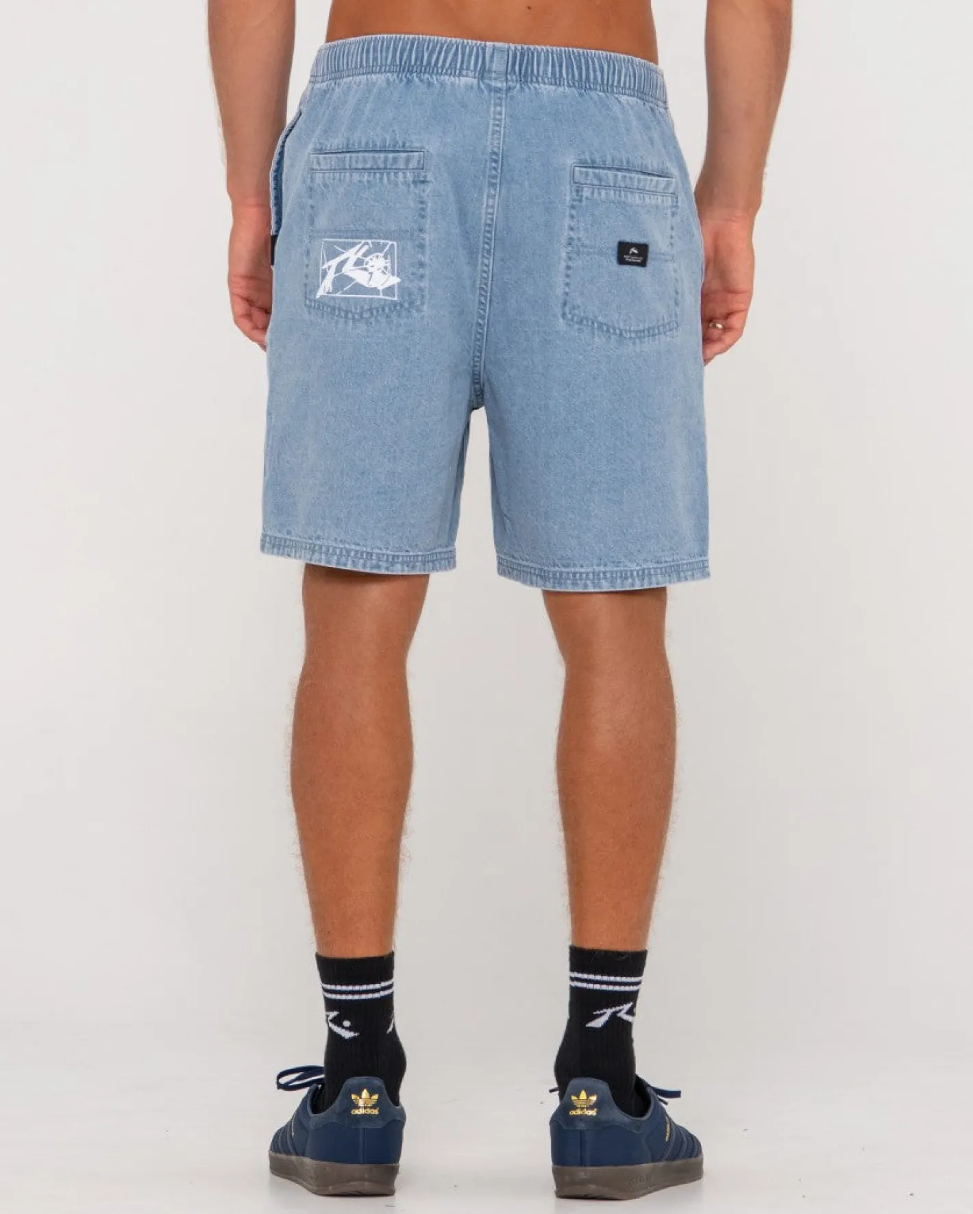 Cheap Manila Folder Vintage Wash Denim Elastic Short Mens Denim
