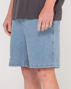 Best Manila Folder Vintage Wash Denim Elastic Short Mens Jorts