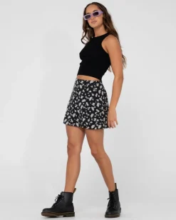 Fashion Marley Floral Printed Mid Rise Skirt Womens Skirts