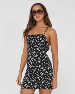 Flash Sale Marley Floral Printed Open Back Mini Dress Womens Mini Dresses