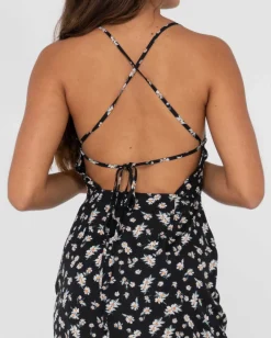 Flash Sale Marley Floral Printed Open Back Mini Dress Womens Mini Dresses