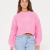 Shop Marlow Cropped Chunky Knit Womens Knitwear