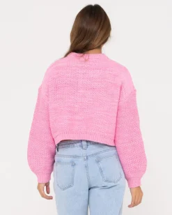 Shop Marlow Cropped Chunky Knit Womens Knitwear