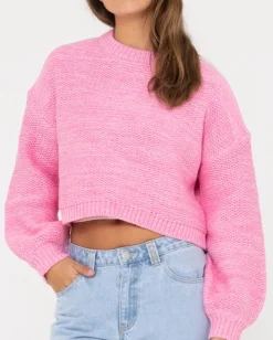 Shop Marlow Cropped Chunky Knit Womens Knitwear