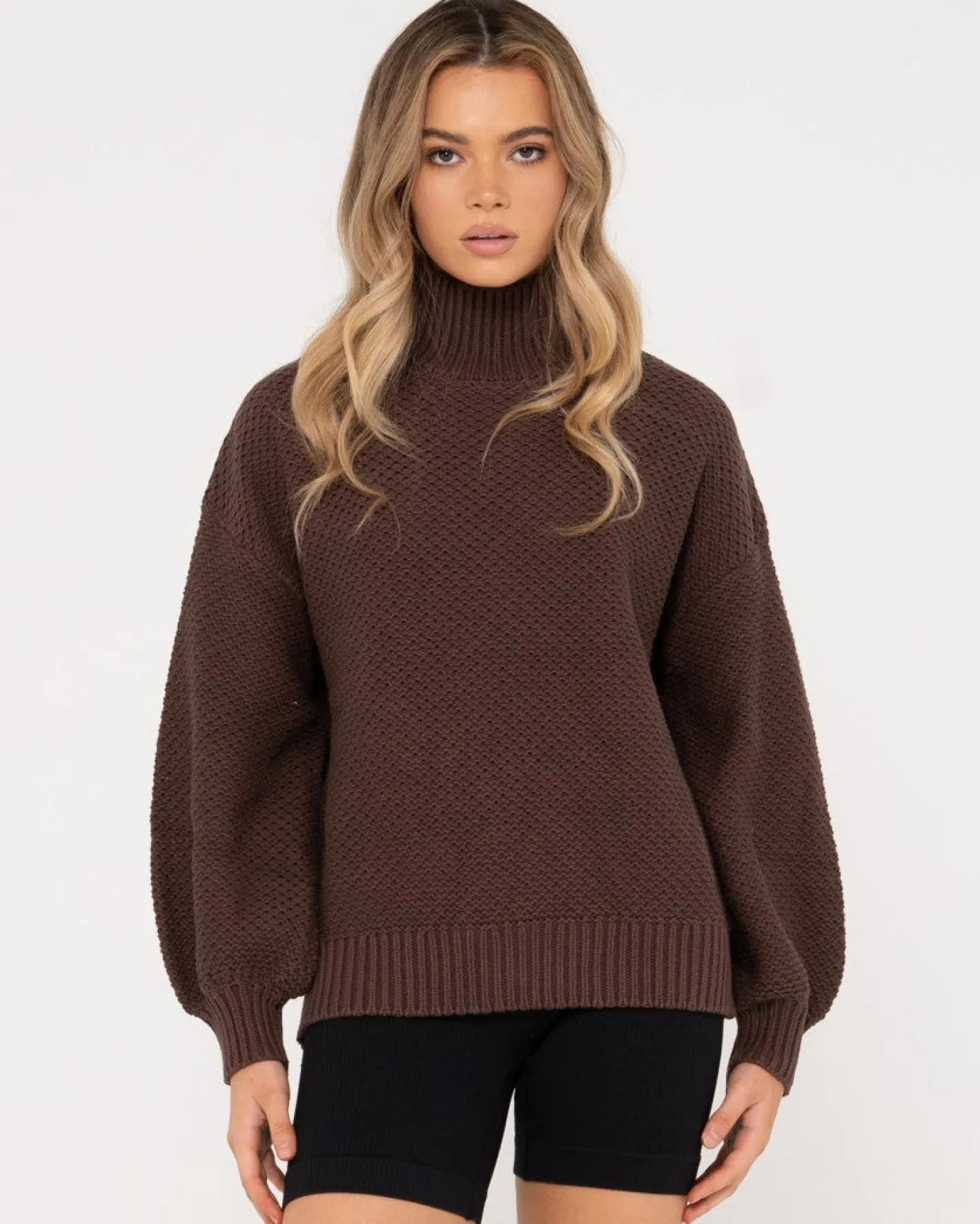 Clearance Marlow Relaxed Chunky Mock Neck Knit Womens Knitwear