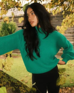 Online Marlow Relaxed Chunky Mock Neck Knit Womens Knitwear
