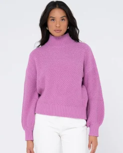 Sale Marlow Relaxed Chunky Mock Neck Knit Womens Knitwear
