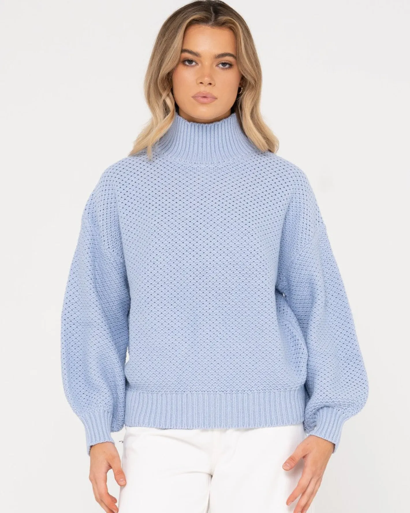 Hot Marlow Relaxed Chunky Mock Neck Knit Womens Knitwear