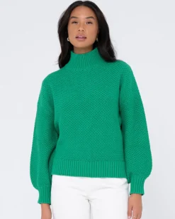 Online Marlow Relaxed Chunky Mock Neck Knit Womens Knitwear