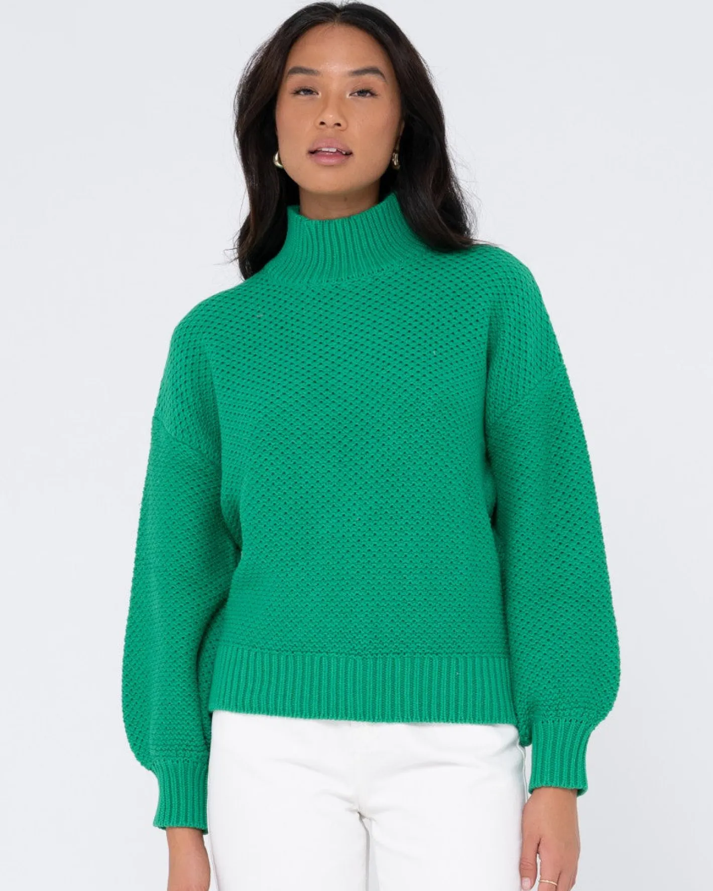 Online Marlow Relaxed Chunky Mock Neck Knit Womens Knitwear