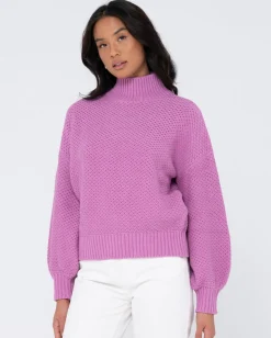 Sale Marlow Relaxed Chunky Mock Neck Knit Womens Knitwear