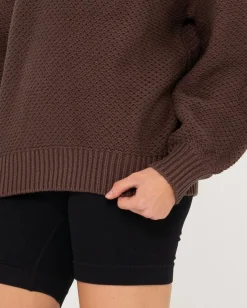 Clearance Marlow Relaxed Chunky Mock Neck Knit Womens Knitwear