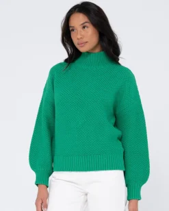 Online Marlow Relaxed Chunky Mock Neck Knit Womens Knitwear