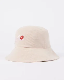 Clearance Meadow Cord Embroidered Bucket Hat Womens Caps & Hats
