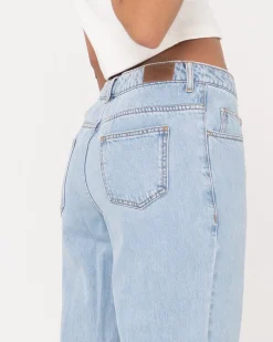 Flash Sale Mid Rise Straight Leg Jean Womens Pants