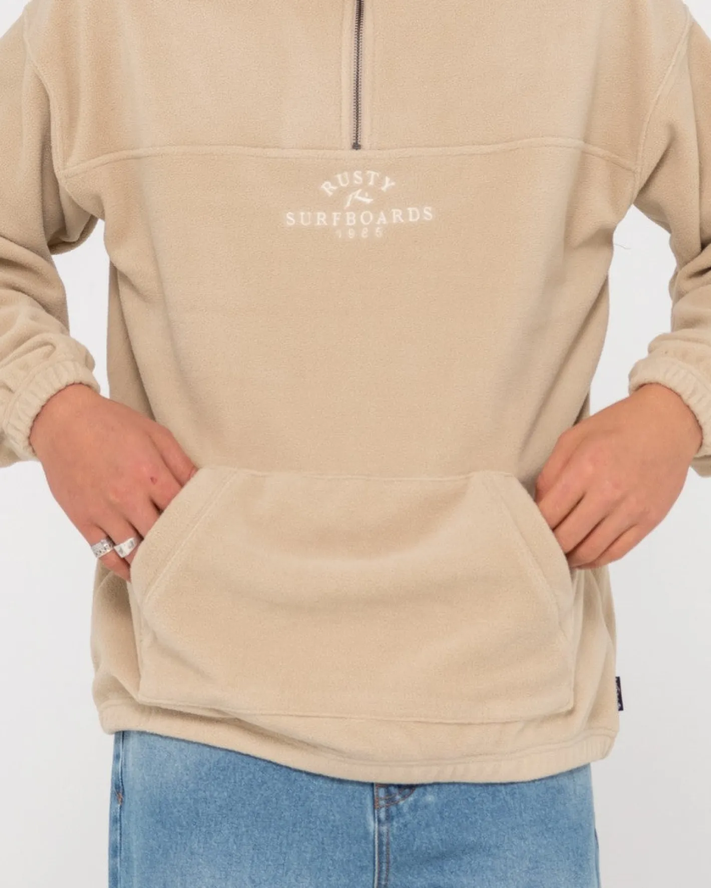 New Middle Section Crew Polar Fleece Mens Hoodies & Fleece
