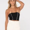 New Mika Contrast Strapless Top Womens Fashion Tops