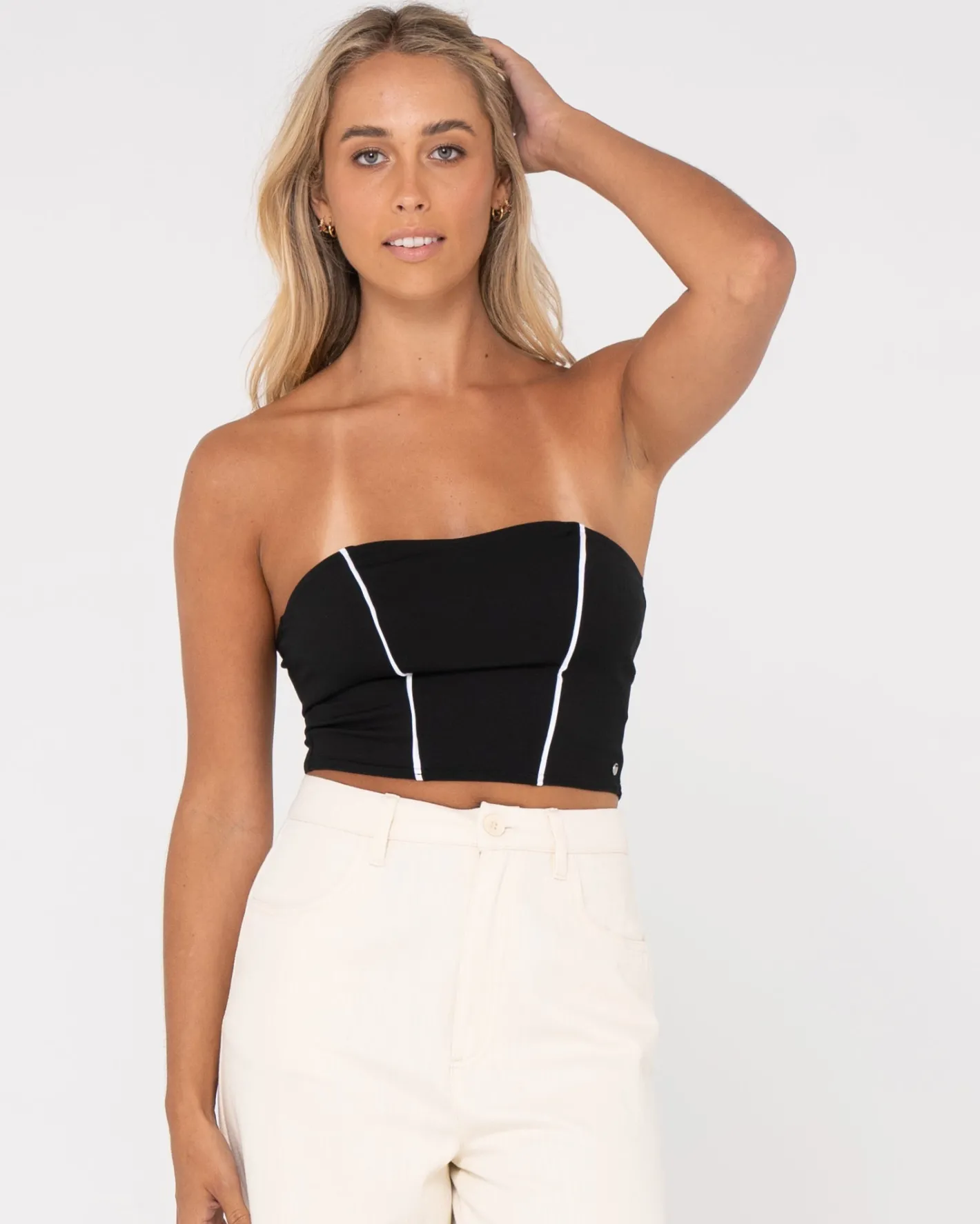 New Mika Contrast Strapless Top Womens Fashion Tops