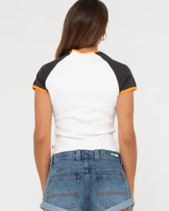 Best Mojo Dojo Ribbed Raglan Tee Womens Tees & Tanks