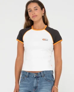 Best Mojo Dojo Ribbed Raglan Tee Womens Tees & Tanks