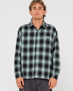 Outlet Neon Dreams Relaxed Plaid Shirt Mens Shirts