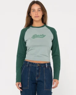 Best Sale Norty Long Sleeve Raglan Baby Tee Womens Tees & Tanks