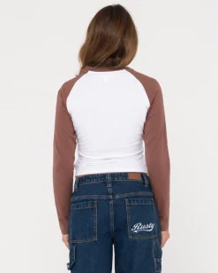 Best Sale Norty Long Sleeve Raglan Baby Tee Womens Tees & Tanks