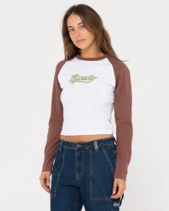 Best Sale Norty Long Sleeve Raglan Baby Tee Womens Tees & Tanks