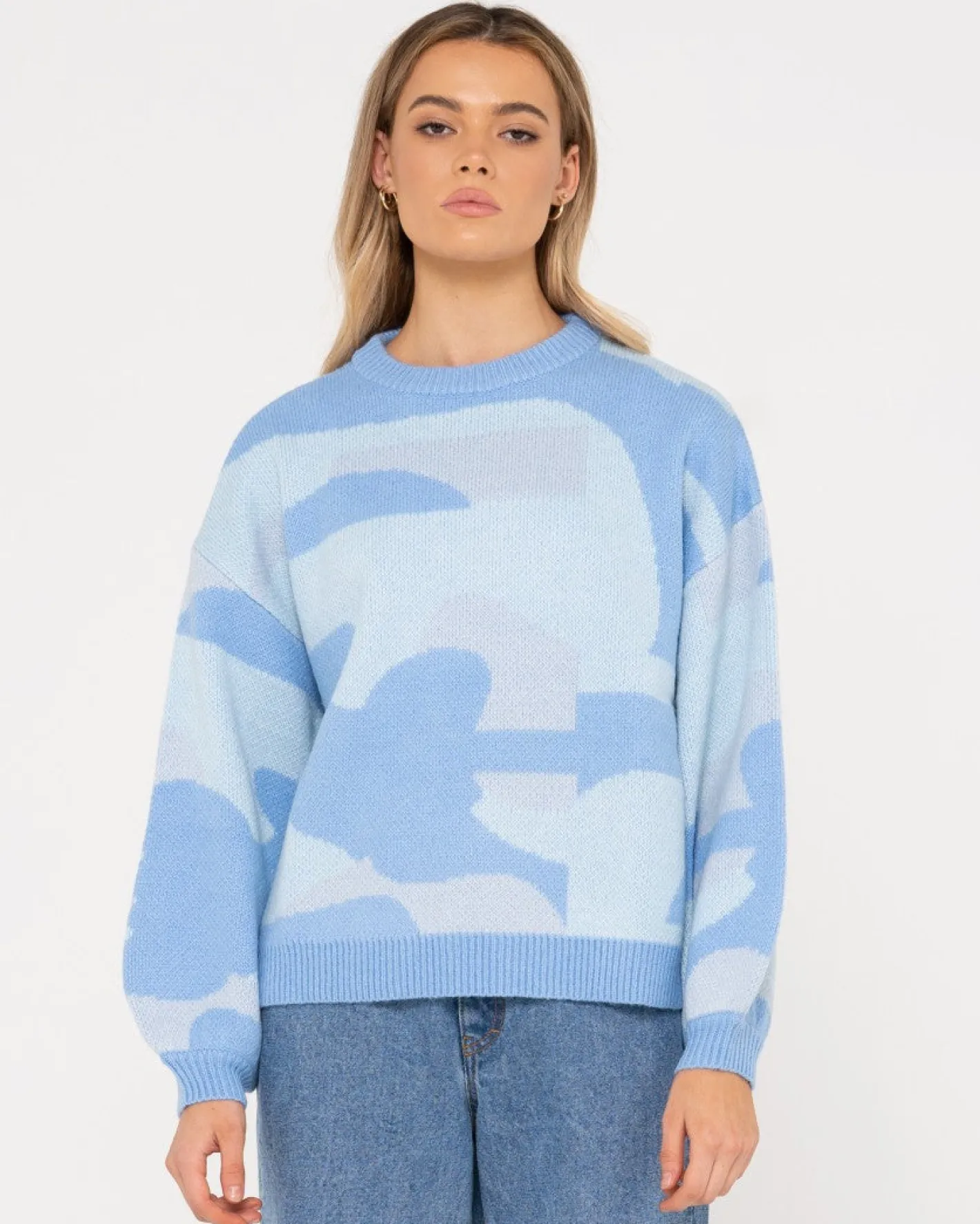 Best Sale Oceano Oversize Crew Neck Knit Womens Knitwear