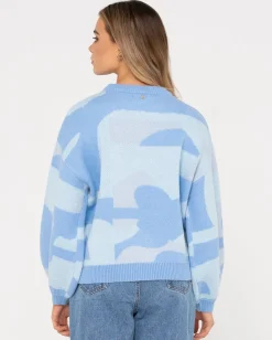 Best Sale Oceano Oversize Crew Neck Knit Womens Knitwear