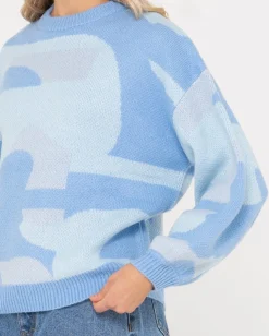 Best Sale Oceano Oversize Crew Neck Knit Womens Knitwear