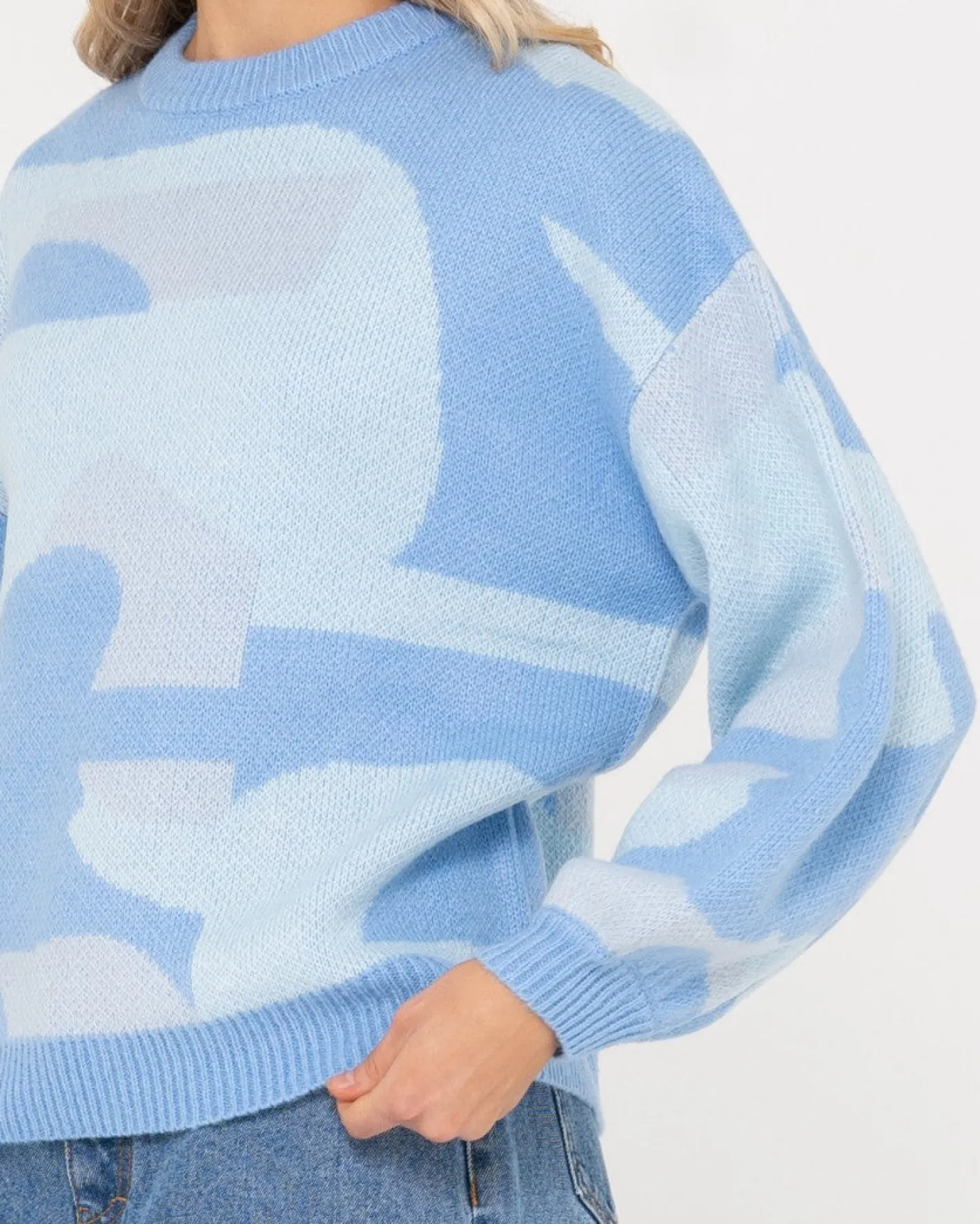 Best Sale Oceano Oversize Crew Neck Knit Womens Knitwear