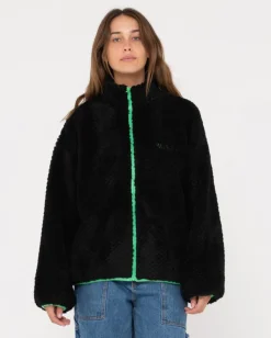 New Ollie Sherpa Zip Through Fleece Womens Hoodies & Fleece