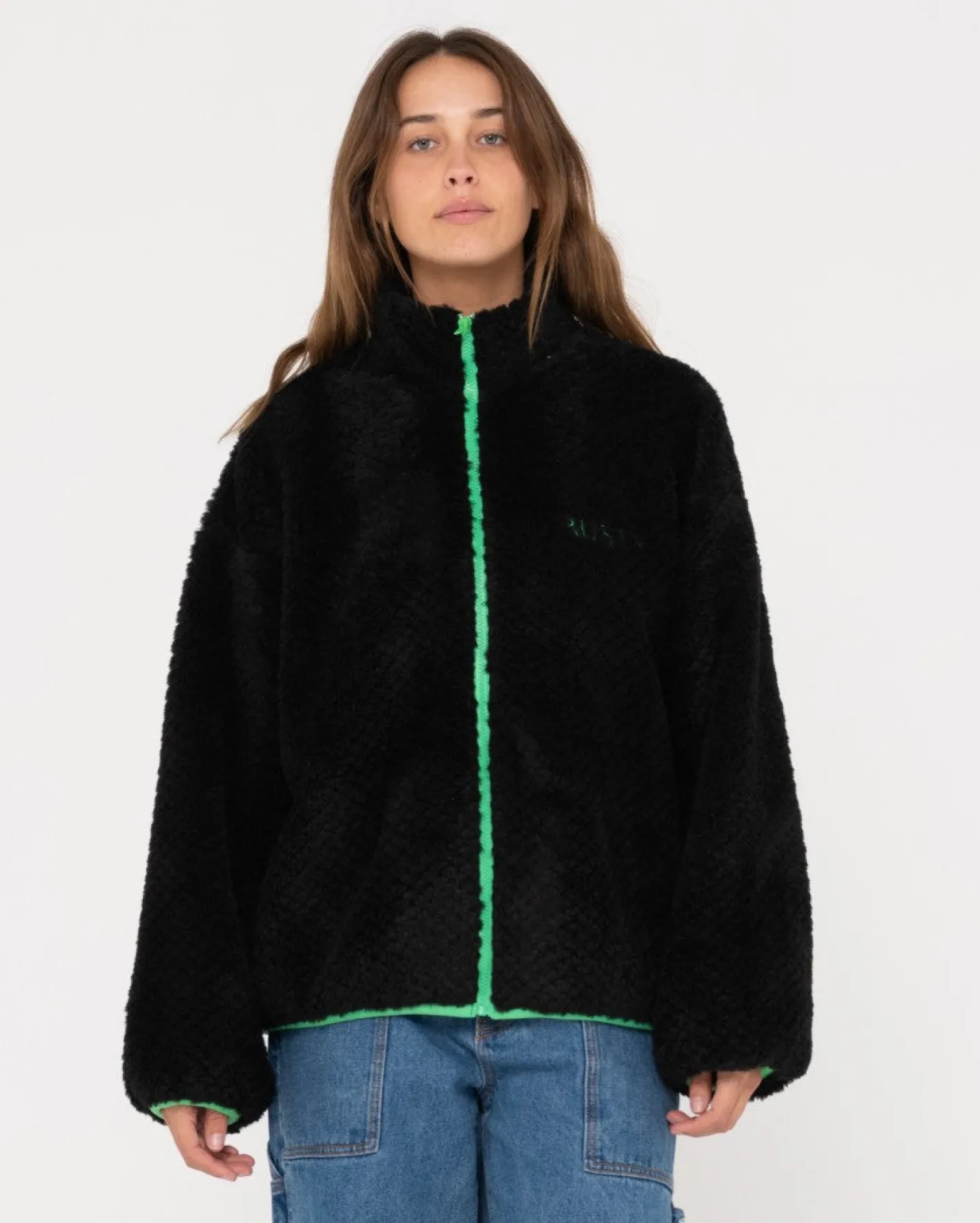New Ollie Sherpa Zip Through Fleece Womens Hoodies & Fleece