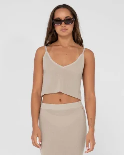 Store Ophelia Relaxed Knit Cropped Cami Womens Overswim