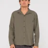 Sale Overtone Long Sleeve Linen Shirt Mens Shirts