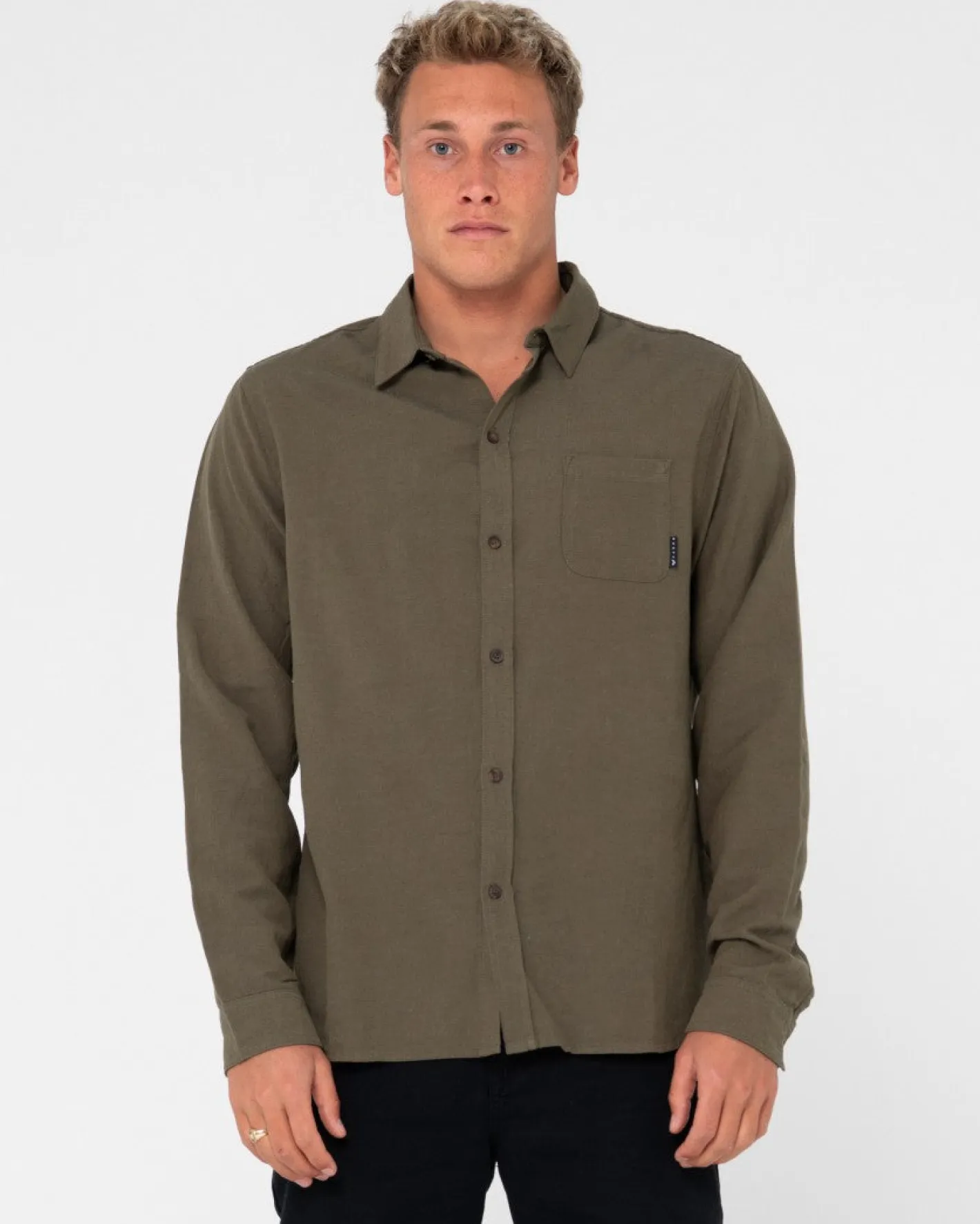 Fashion Overtone Long Sleeve Linen Shirt Mens Shirts