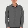 Cheap Overtone Long Sleeve Linen Shirt Mens Shirts
