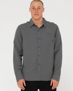 Cheap Overtone Long Sleeve Linen Shirt Mens Shirts