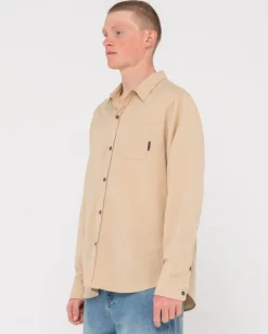 Cheap Overtone Long Sleeve Linen Shirt Mens Shirts