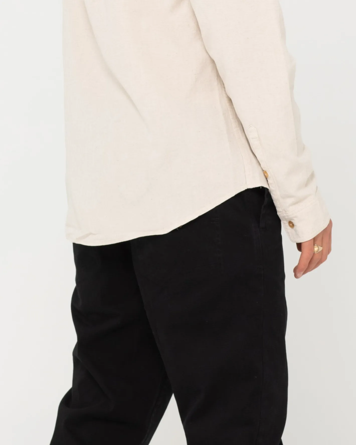 Flash Sale Overtone Long Sleeve Linen Shirt Mens Shirts