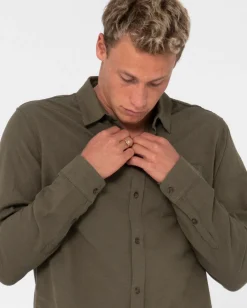 Fashion Overtone Long Sleeve Linen Shirt Mens Shirts