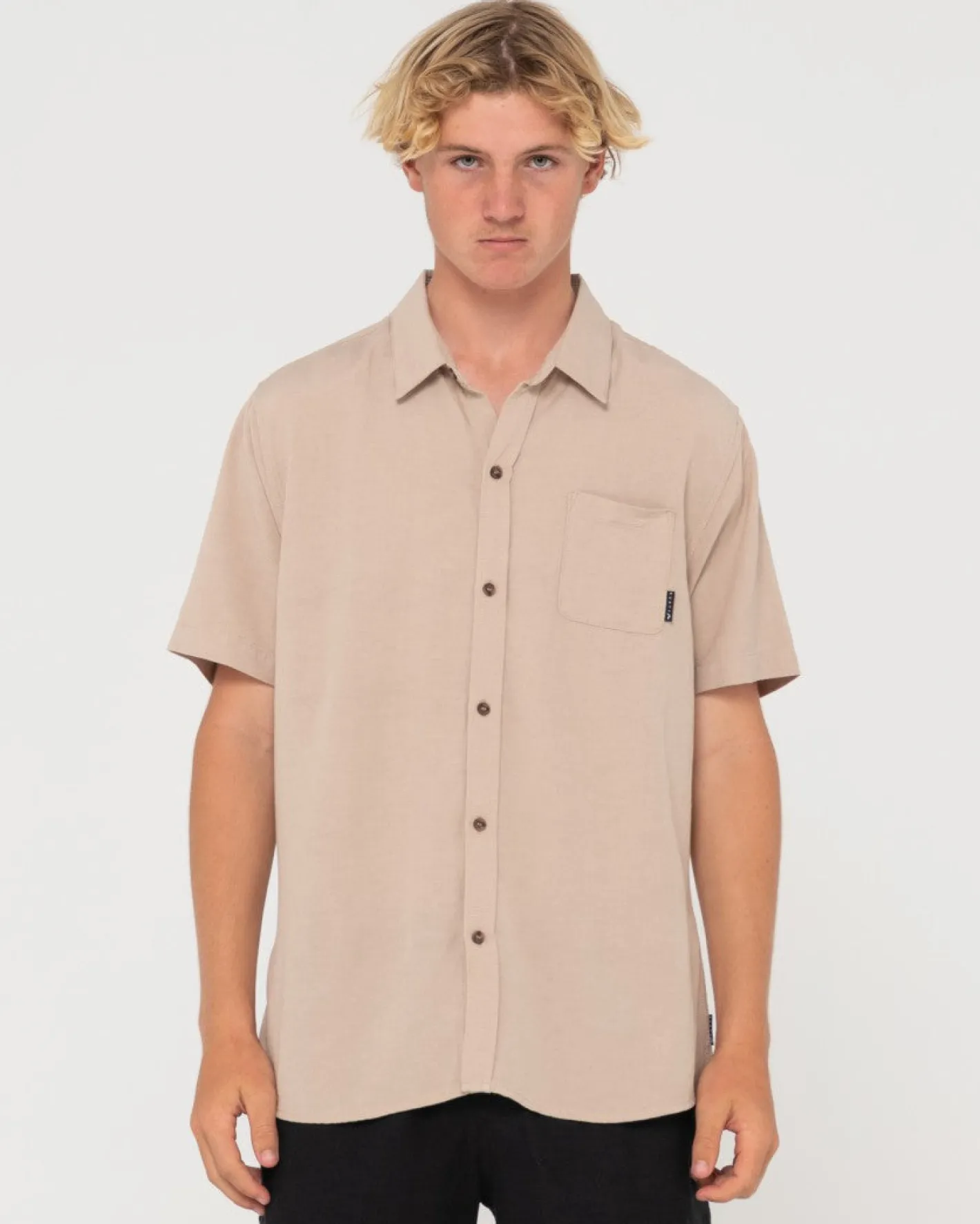 Outlet Overtone Short Sleeve Linen Shirt Mens Shirts