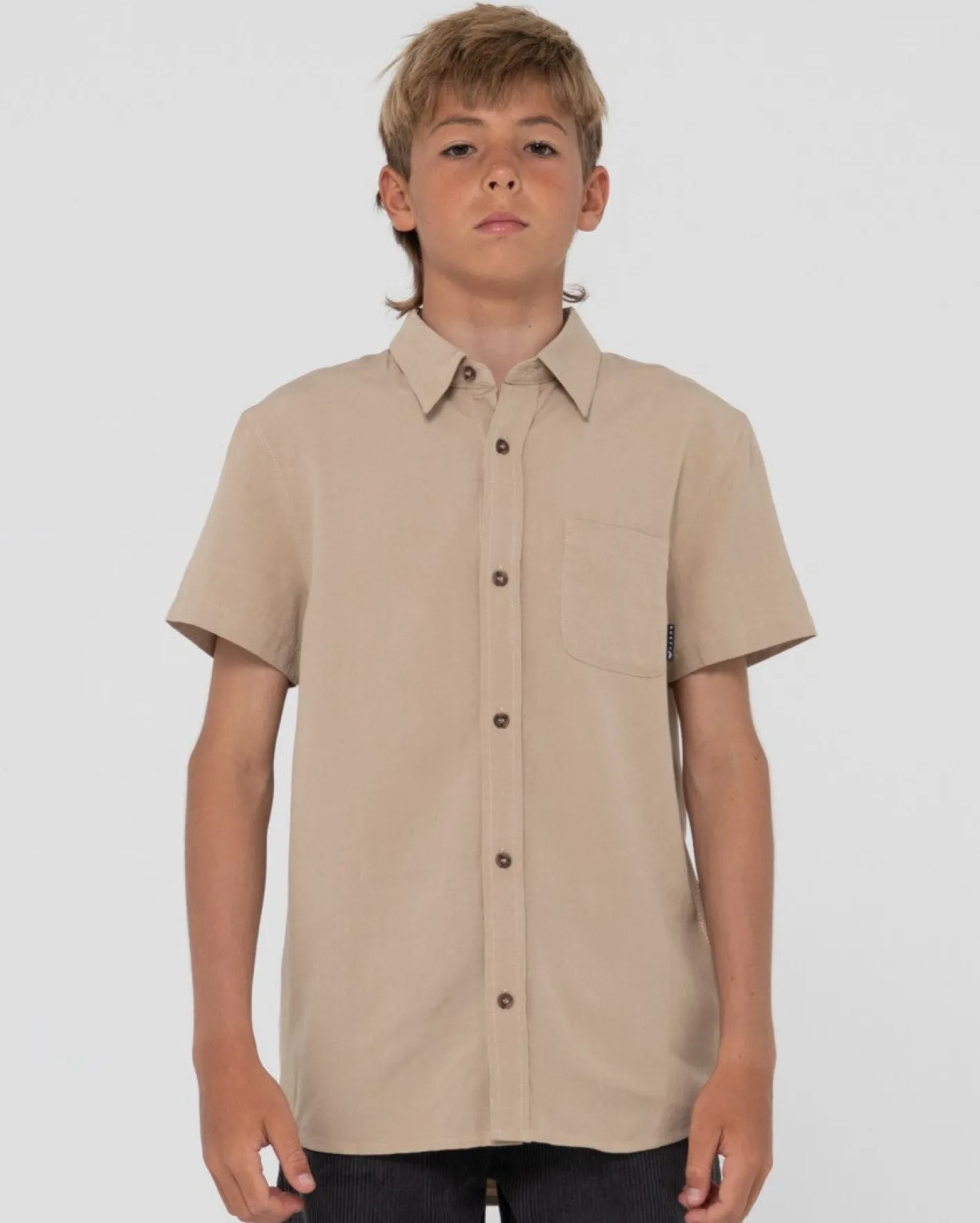 Store Overtone Short Sleeve Linen Shirt Boys Kids Tops