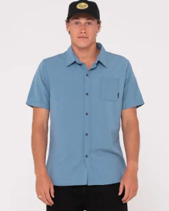 Sale Overtone Short Sleeve Linen Shirt Boys Kids Tops