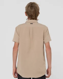 Store Overtone Short Sleeve Linen Shirt Boys Kids Tops