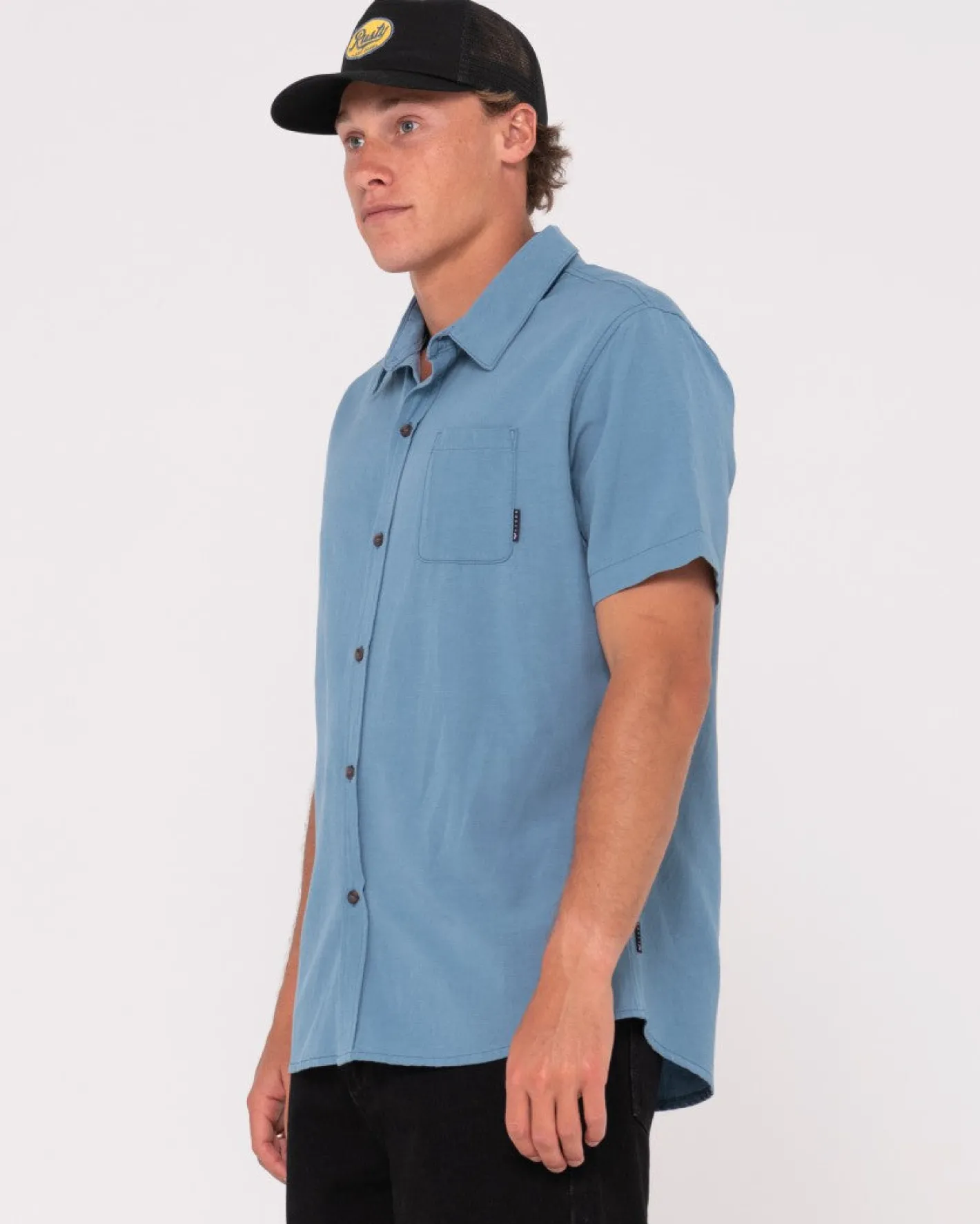 Sale Overtone Short Sleeve Linen Shirt Boys Kids Tops