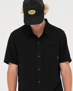 Cheap Overtone Short Sleeve Linen Shirt Mens Shirts